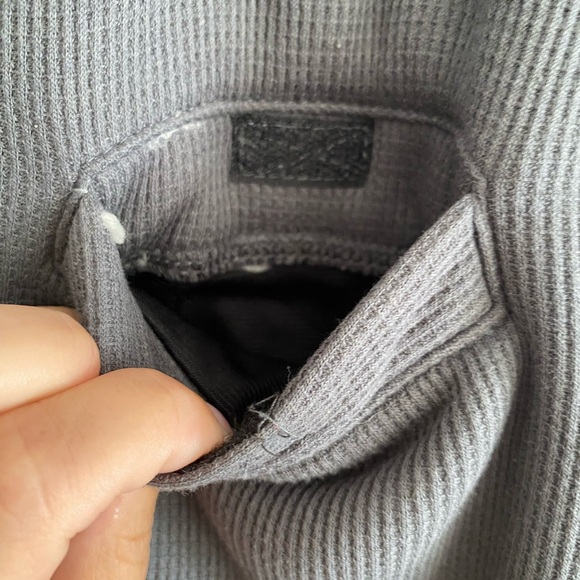 Men’s Thermal Long Sleeve Size XL Grey Shirt Snap Button Work n’ Sport - Picture 5 of 9